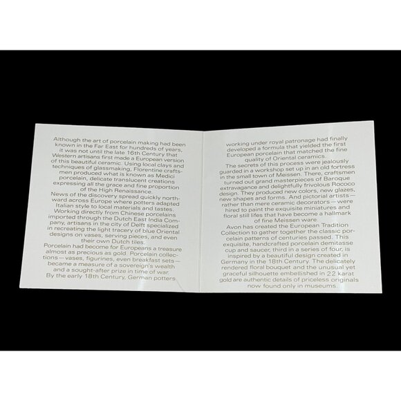 1985 Avon Tradition Cup and Saucer Collection Germany Circa 1700 - Picture 13 of 13